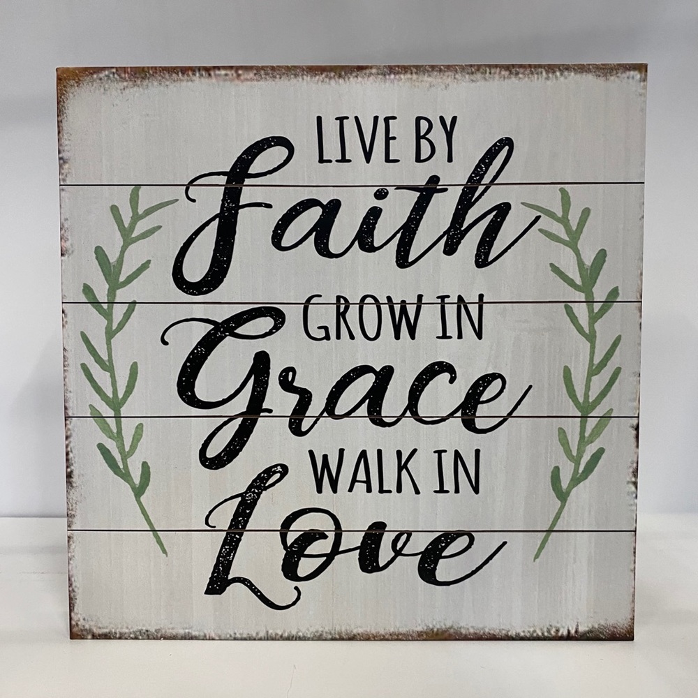 Distressed Faith Sign